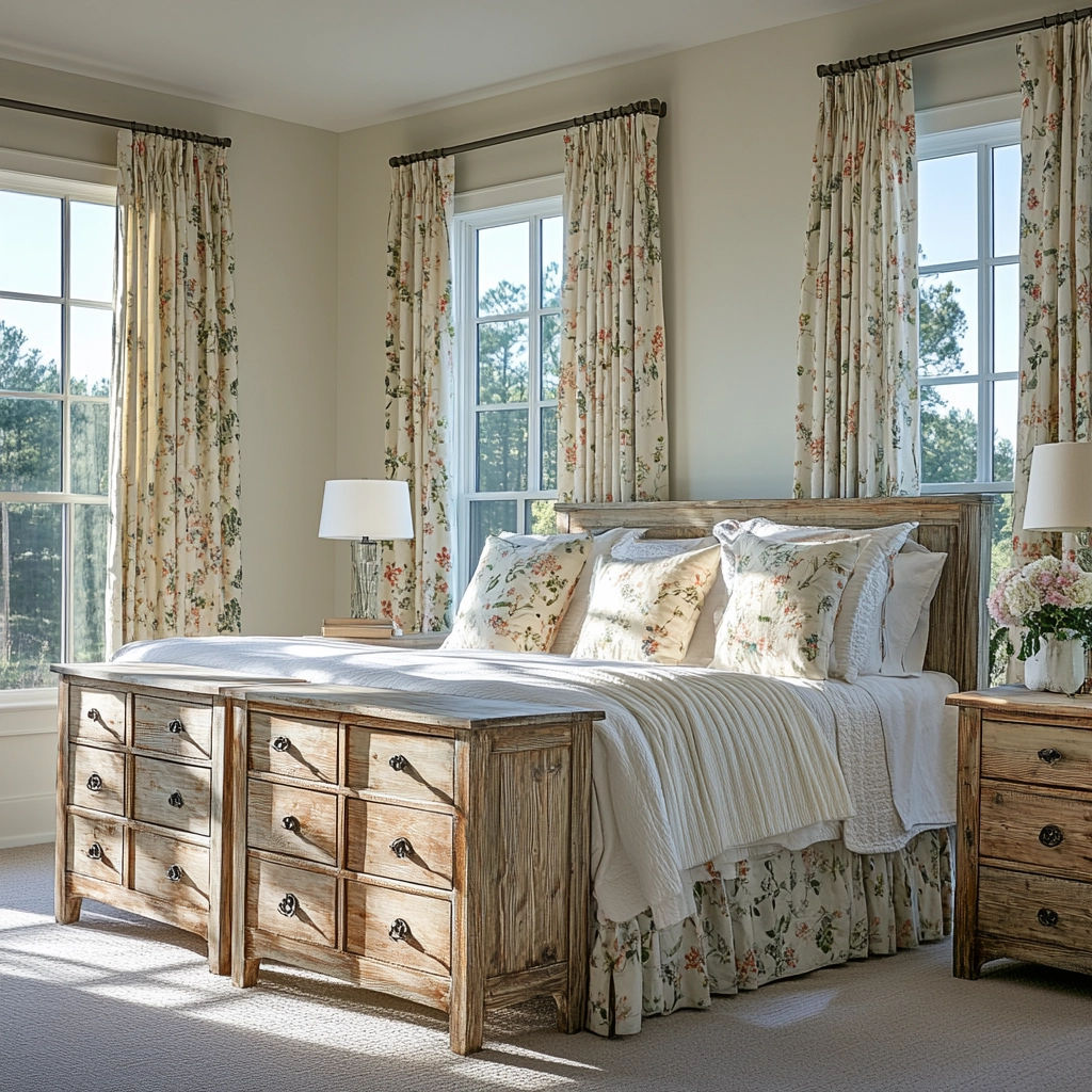 farmhouse bedroom curtain ideas 9