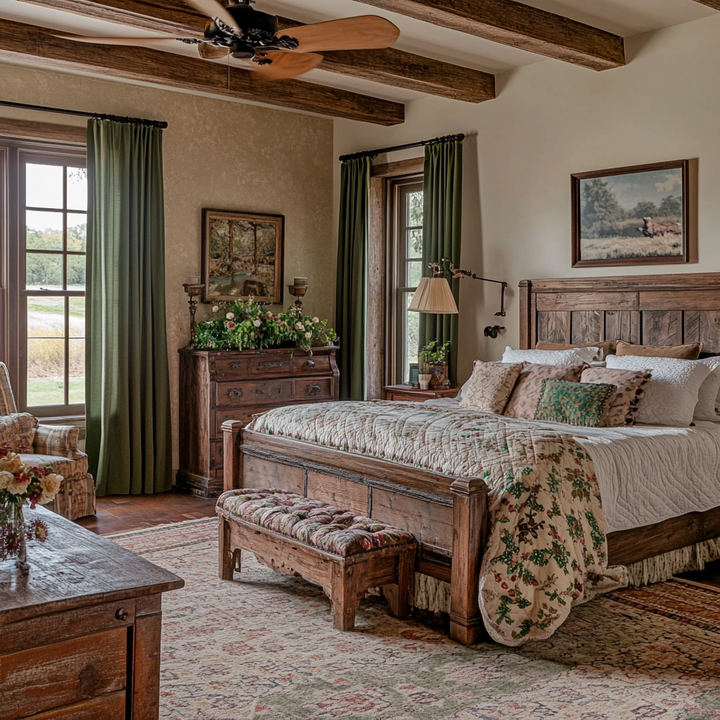 farmhouse bedroom decor ideas 72
