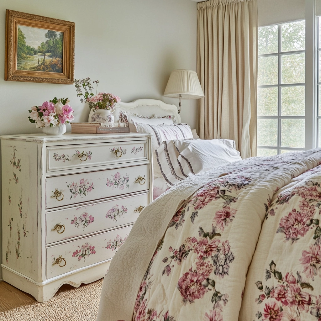 farmhouse bedroom dresser decor 15