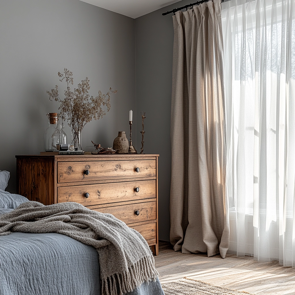 farmhouse bedroom dresser decor 19
