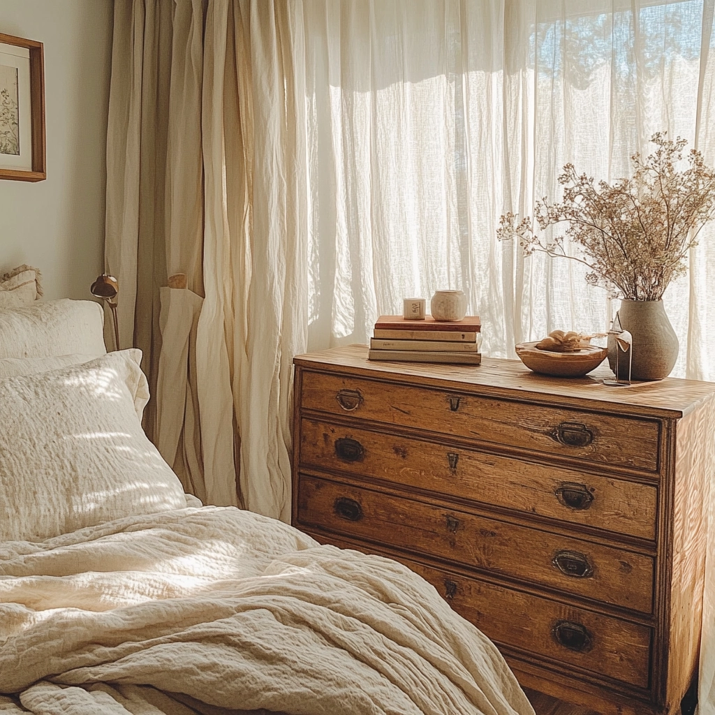 farmhouse bedroom dresser decor 2