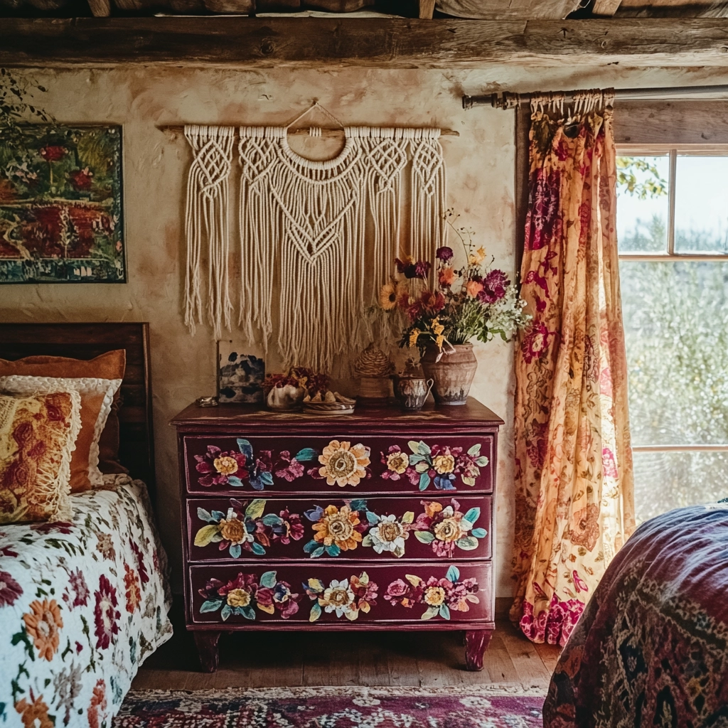farmhouse bedroom dresser decor 37