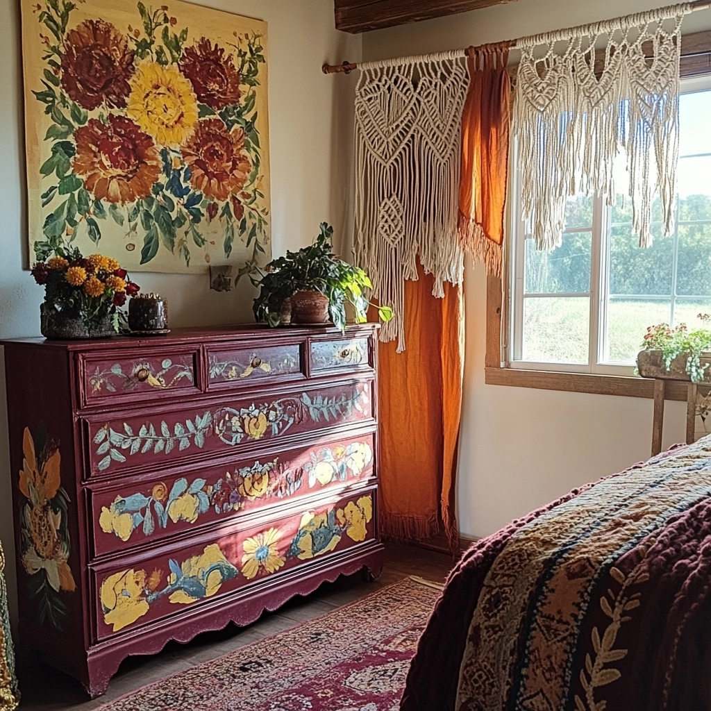farmhouse bedroom dresser decor 38