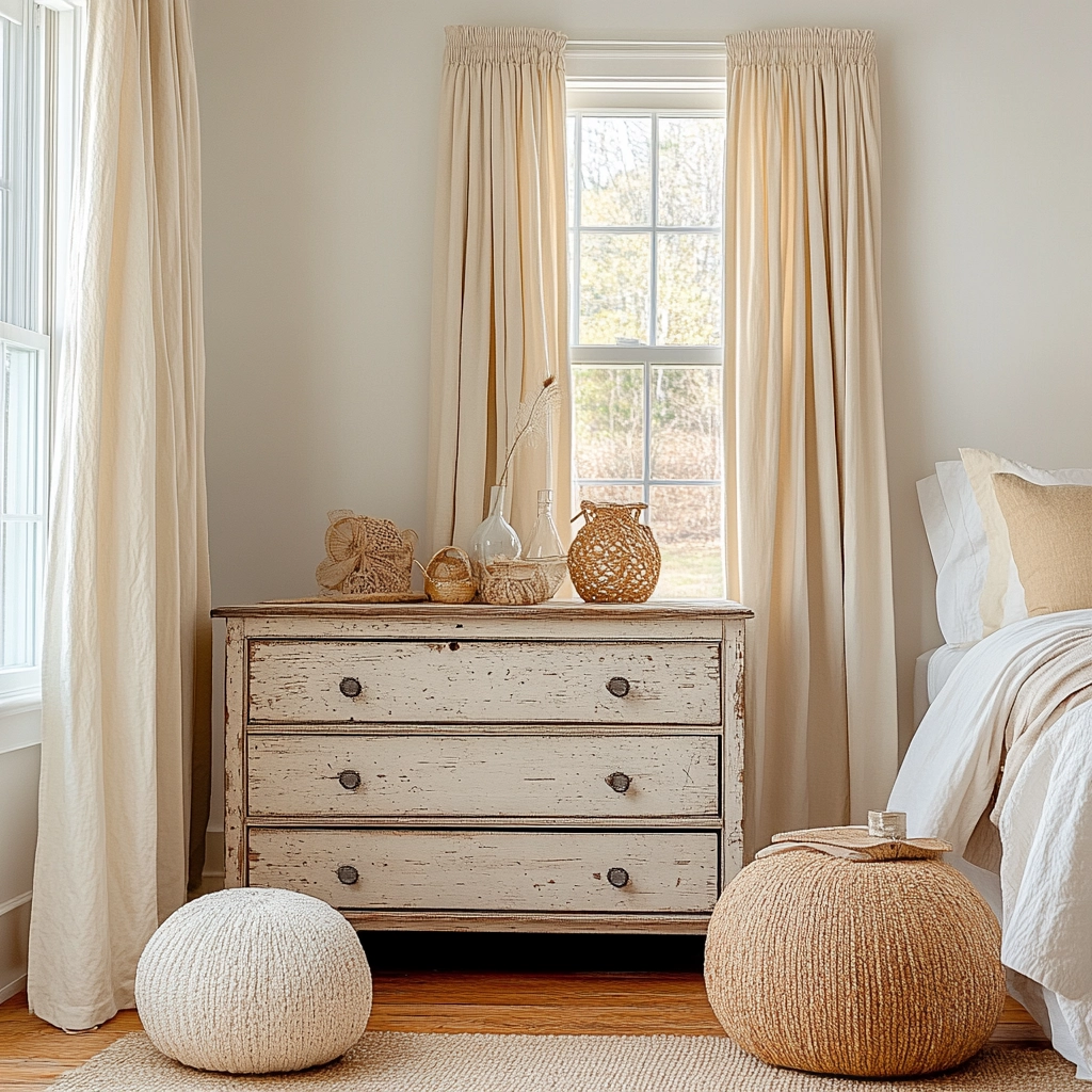 farmhouse bedroom dresser decor 6