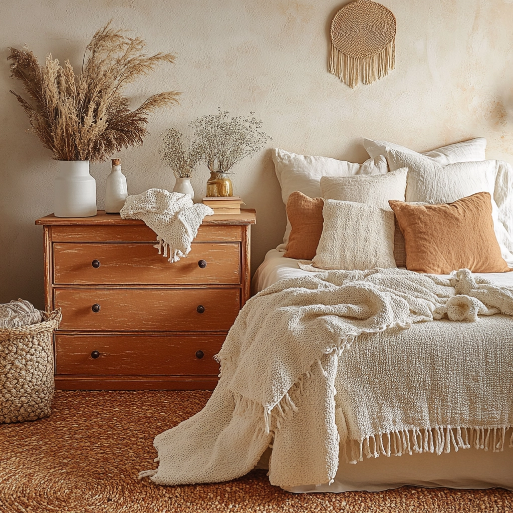 farmhouse bedroom dresser decor 71