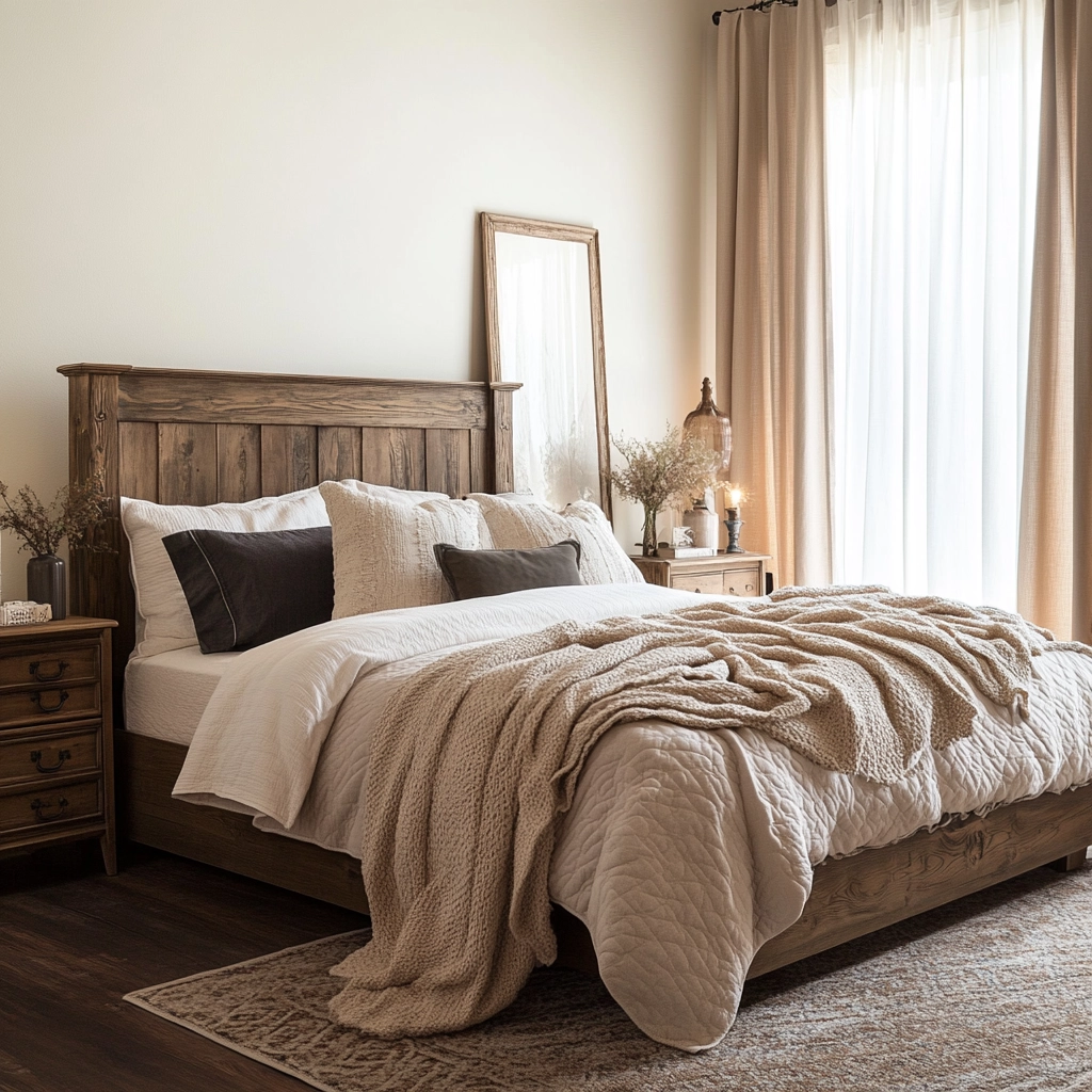 farmhouse bedroom furniture ideas 4