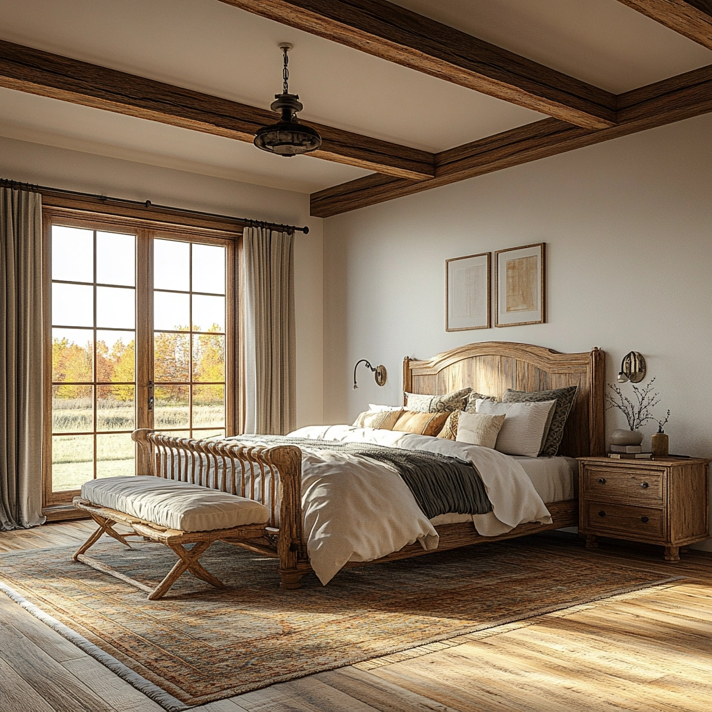 farmhouse bedroom furniture ideas 63