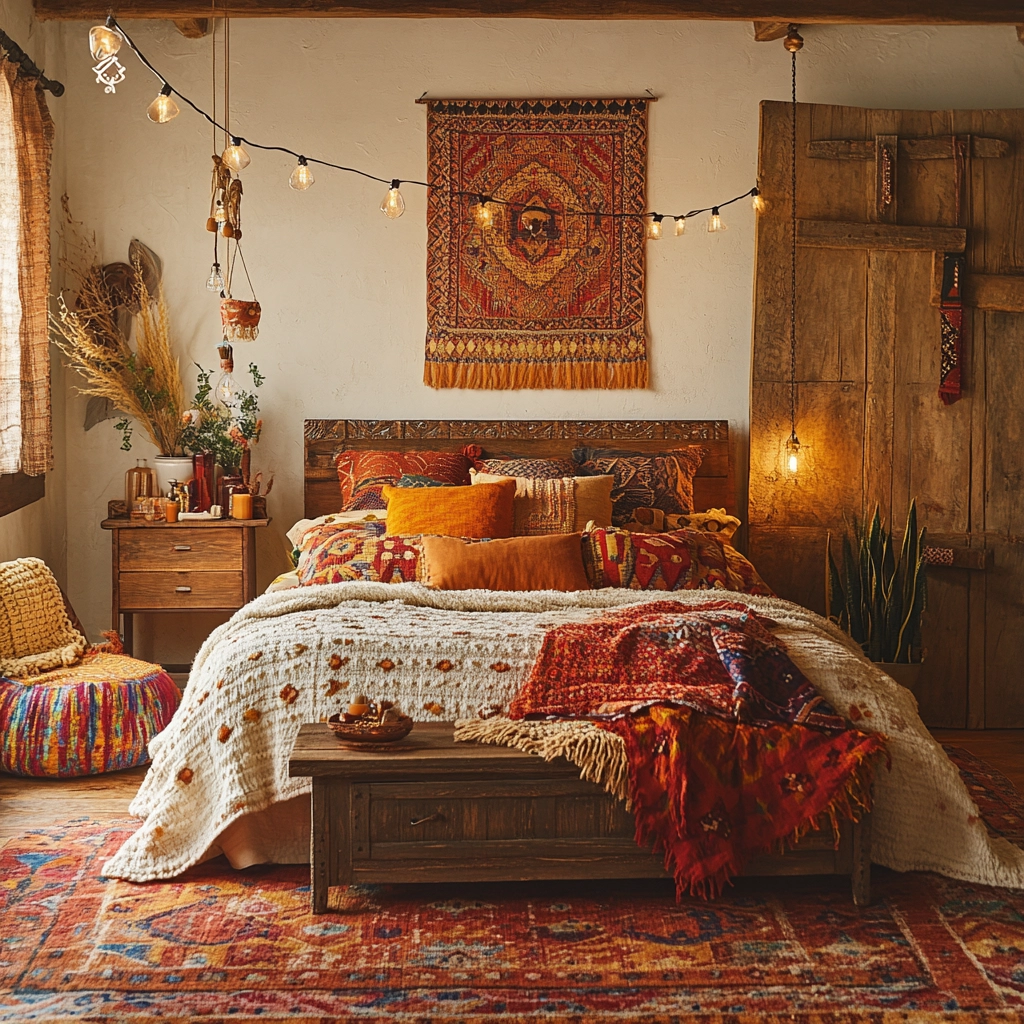 farmhouse bedroom wall color 19