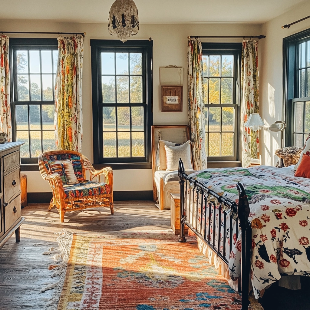 farmhouse bedroom wall color 33