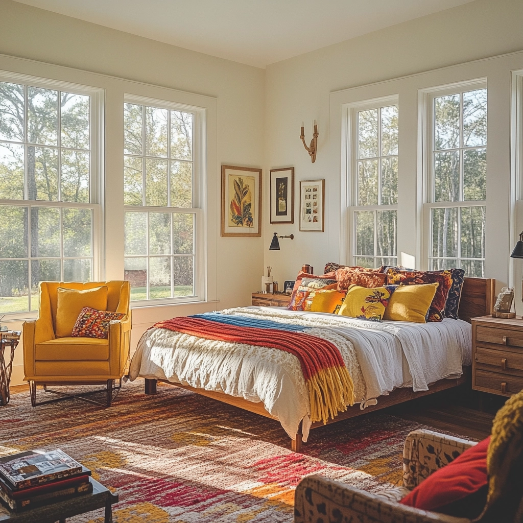 farmhouse bedroom wall color 34