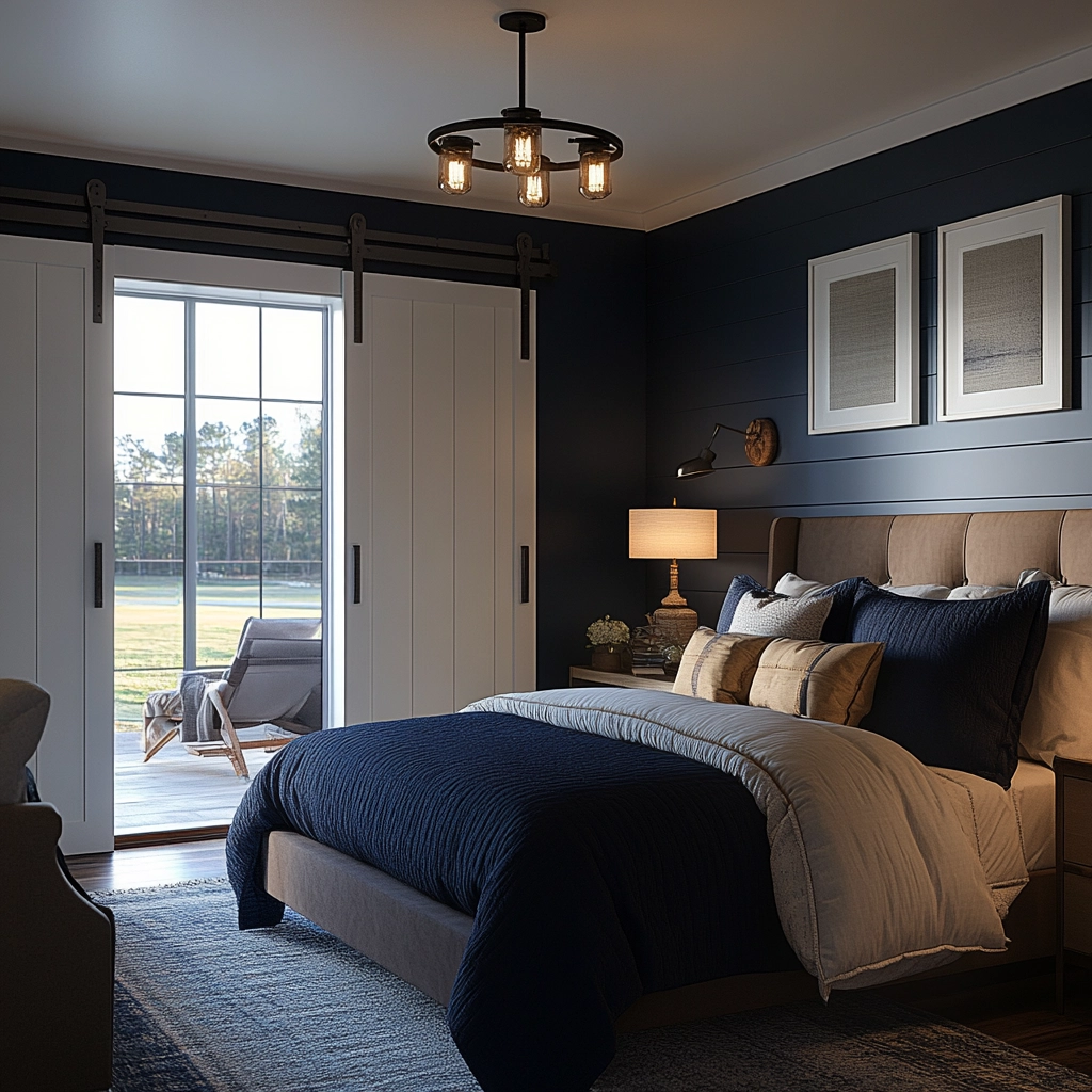 farmhouse bedroom wall color 37