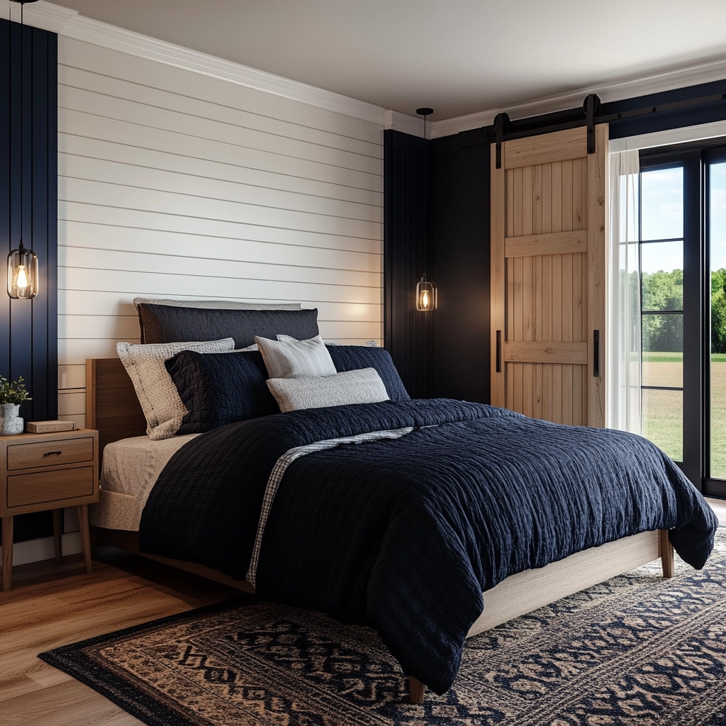 farmhouse bedroom wall color 38