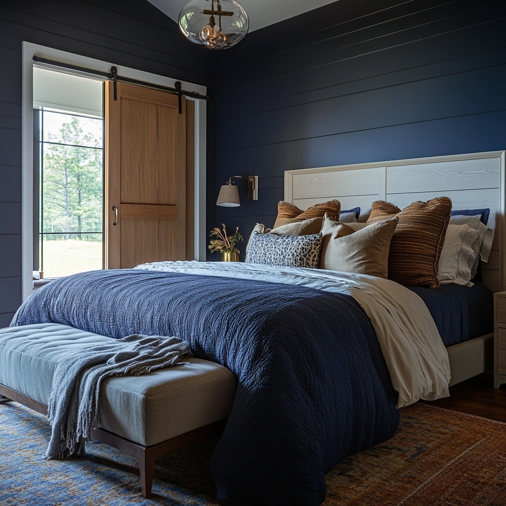 farmhouse bedroom wall color 39