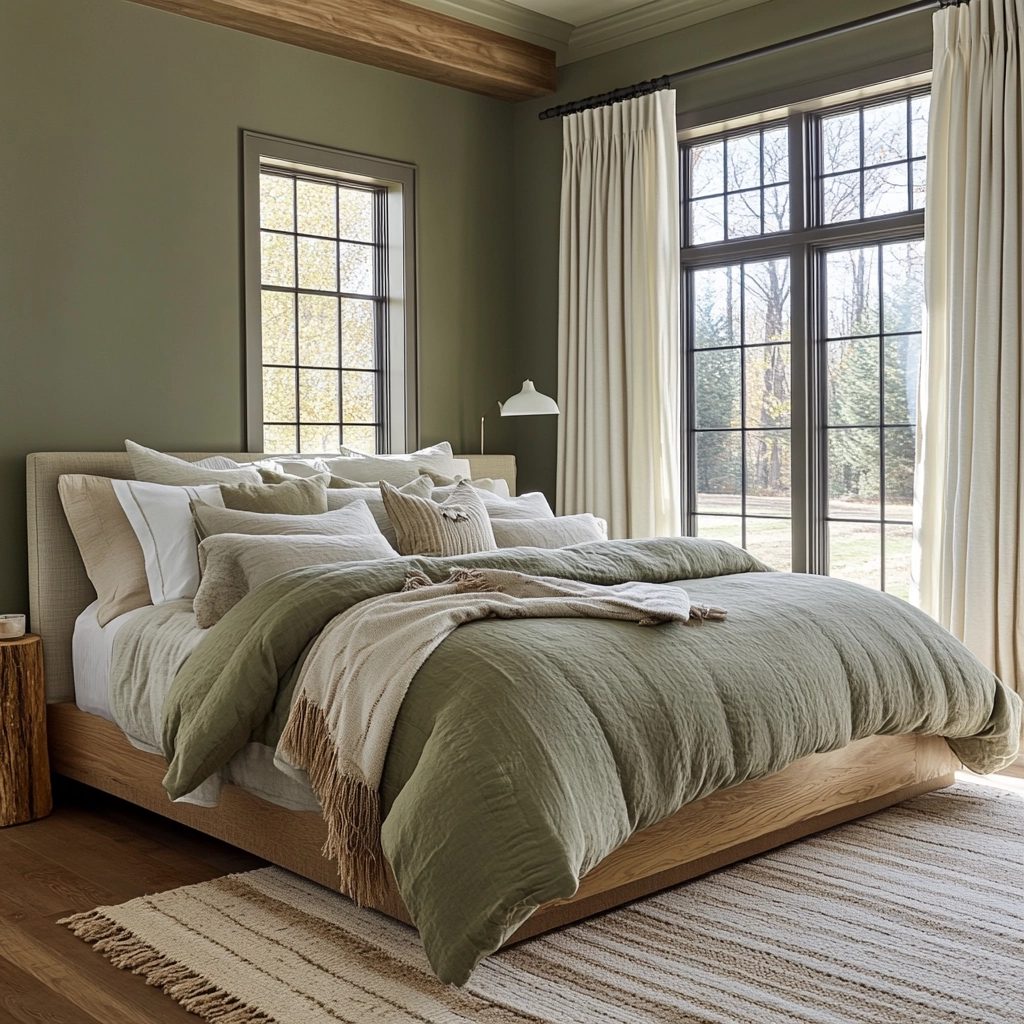 farmhouse bedroom wall color 47