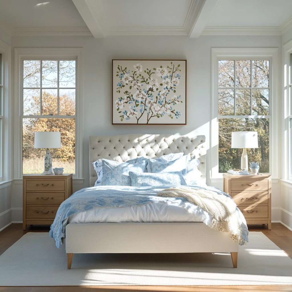 farmhouse bedroom wall decor above bed 11