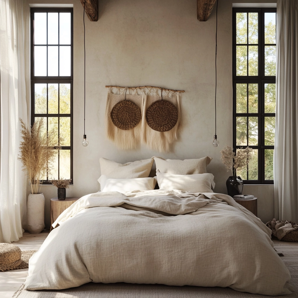 farmhouse bedroom wall decor above bed 14