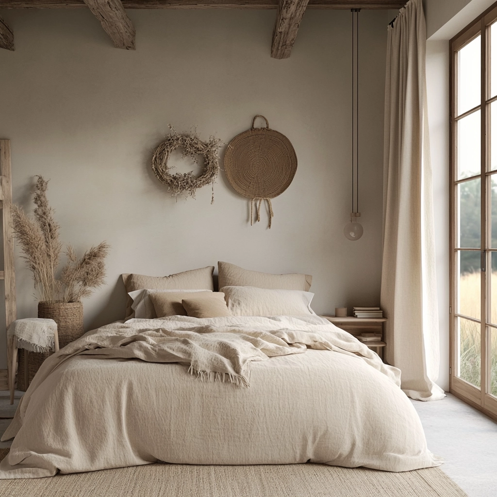 farmhouse bedroom wall decor above bed 15