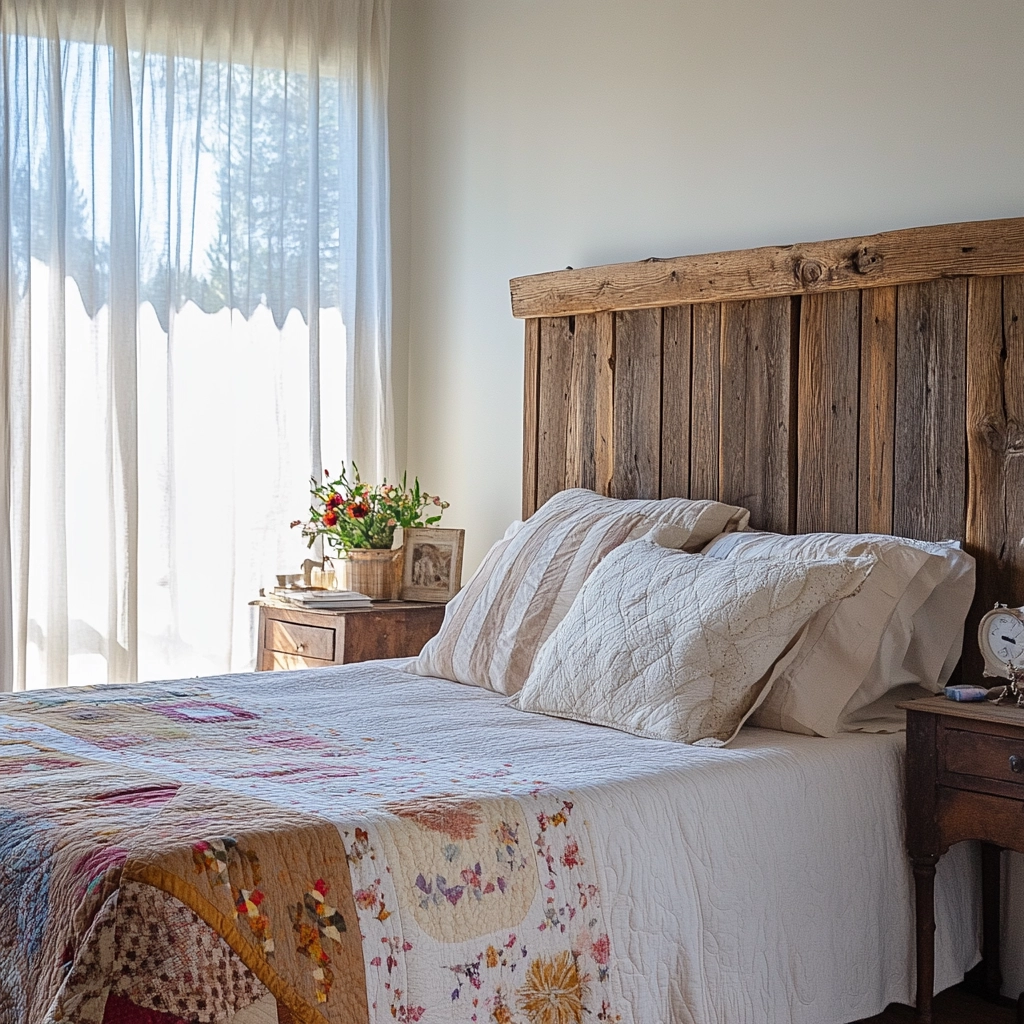 farmhouse bedroom wall decor above bed 2