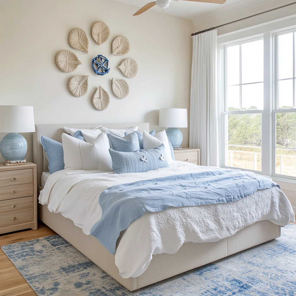 farmhouse bedroom wall decor above bed 37