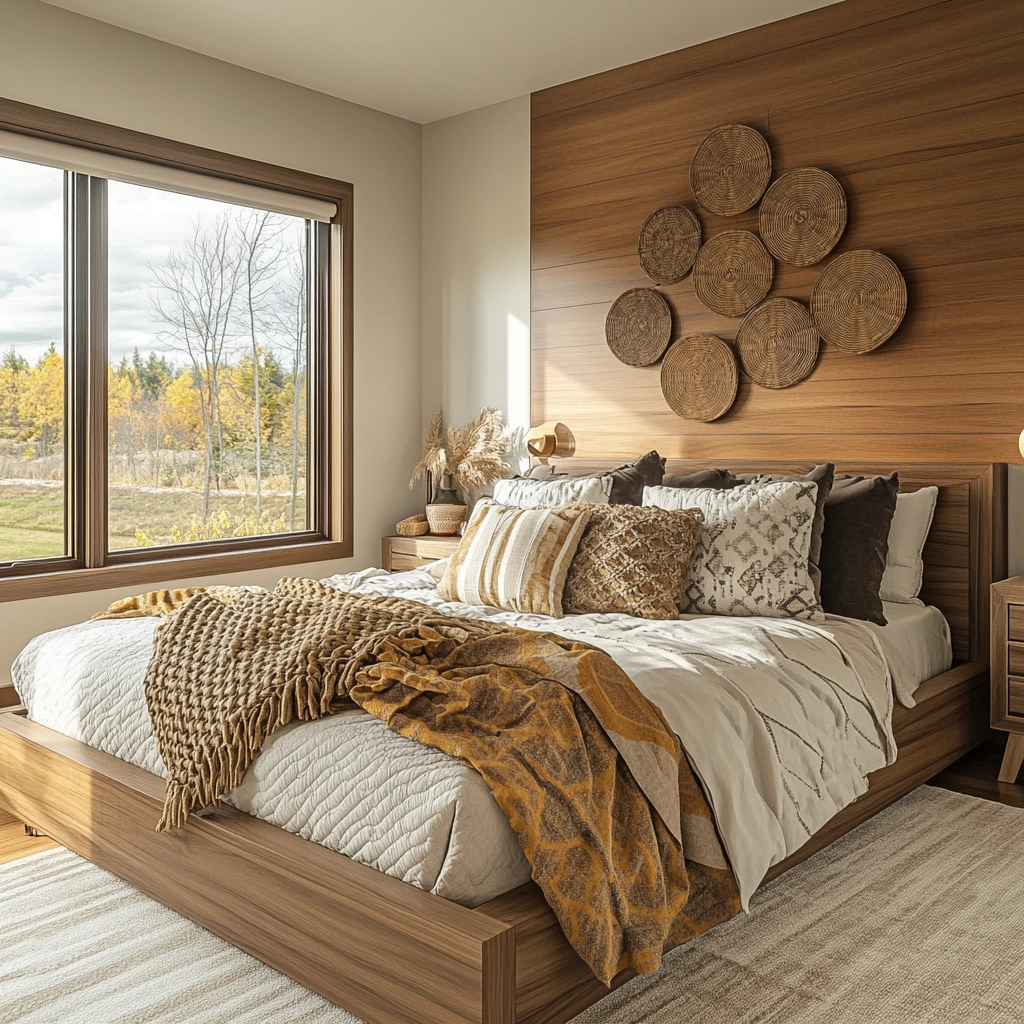 farmhouse bedroom wall decor above bed 42