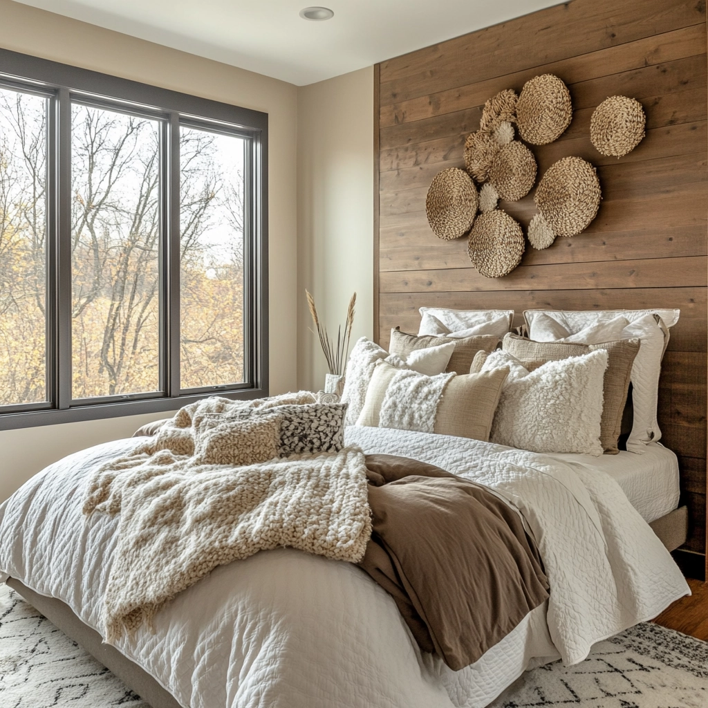 farmhouse bedroom wall decor above bed 44