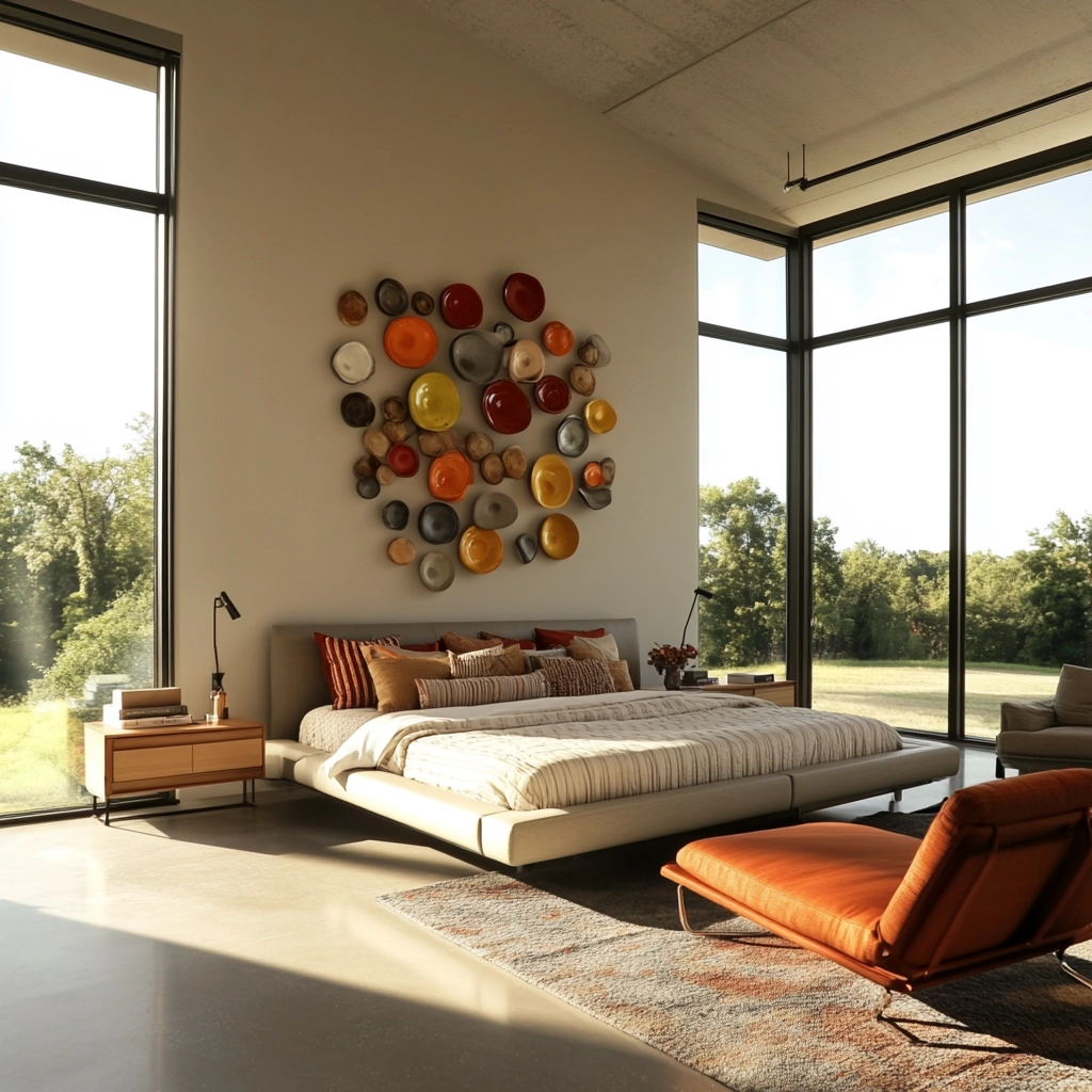 farmhouse bedroom wall decor above bed 49