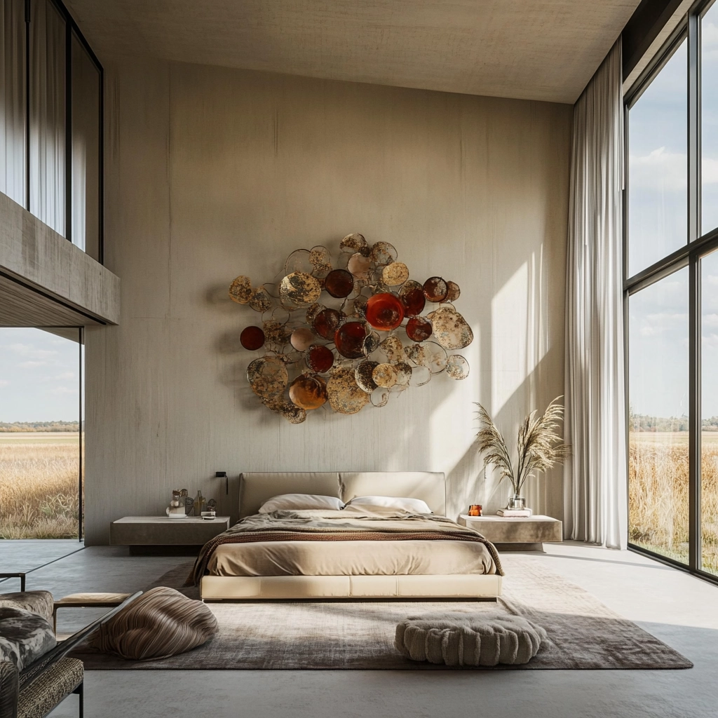 farmhouse bedroom wall decor above bed 51