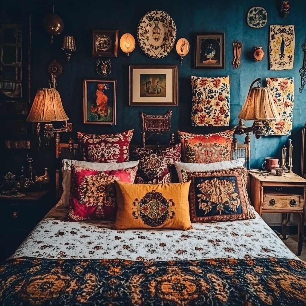 farmhouse bedroom wall decor above bed 56