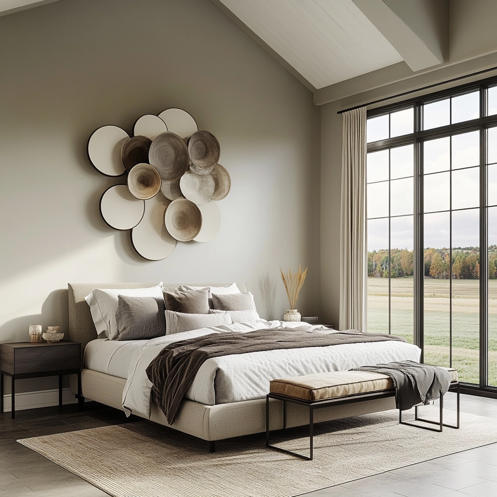 farmhouse bedroom wall decor above bed 69