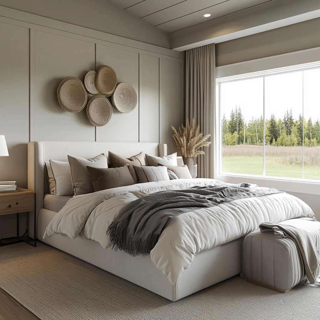 farmhouse bedroom wall decor above bed 70