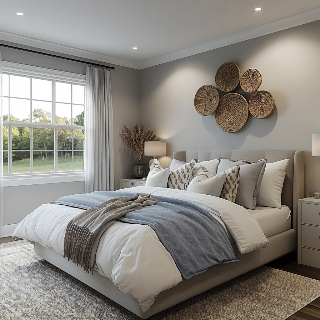 farmhouse bedroom wall decor above bed 71