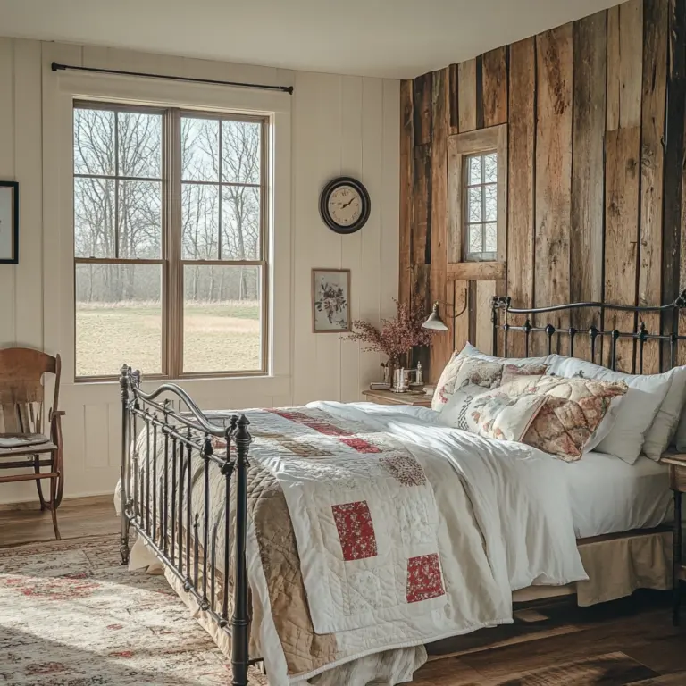 farmhouse bedroom wall decor ideas 1