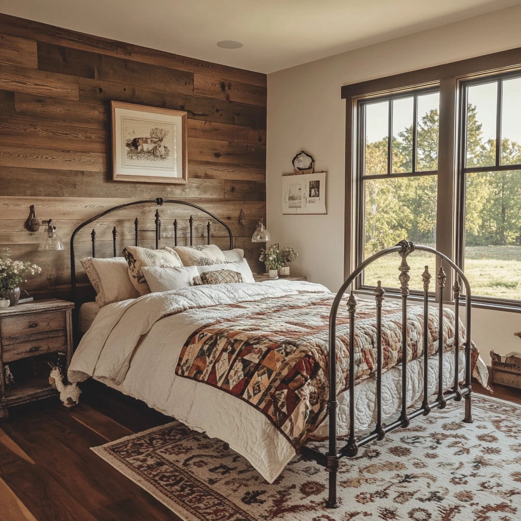 farmhouse bedroom wall decor ideas 4