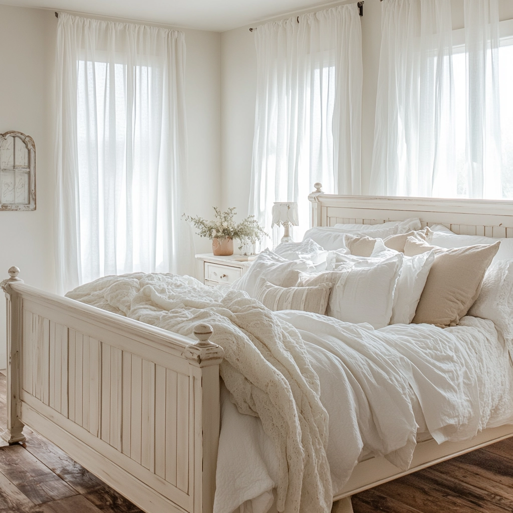 farmhouse bedroom white furniture 2