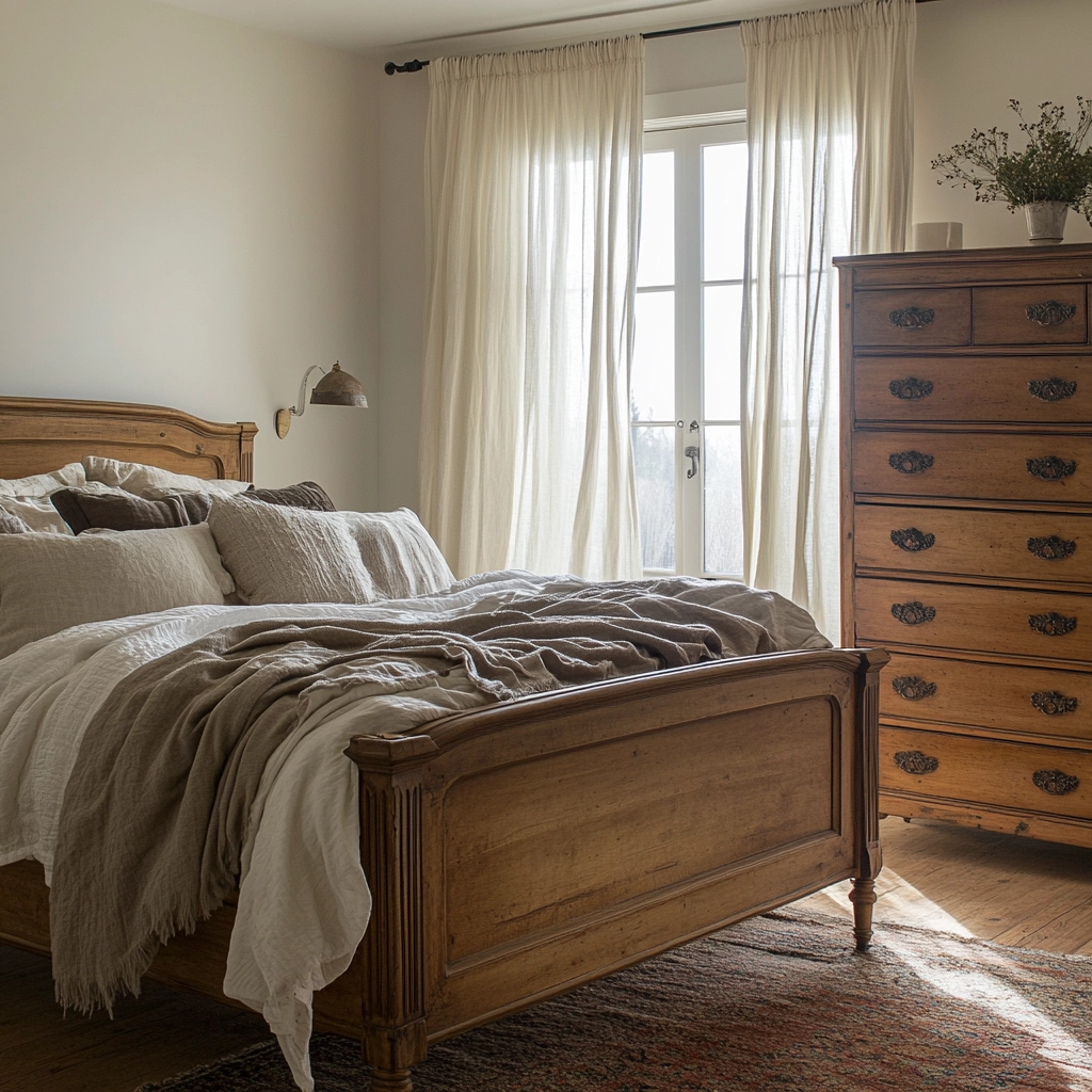 farmhouse bedroom window treatments 2