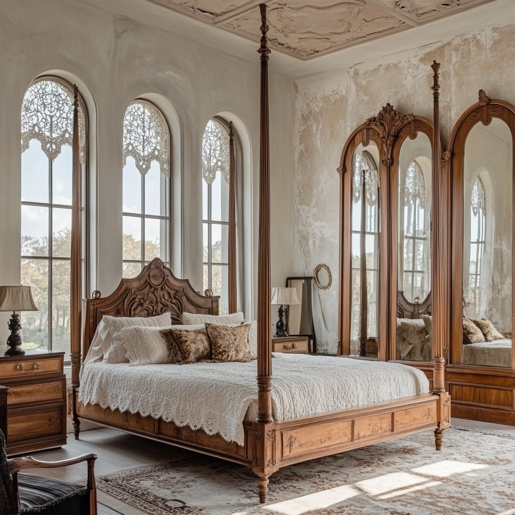 farmhouse bedroom window treatments 20