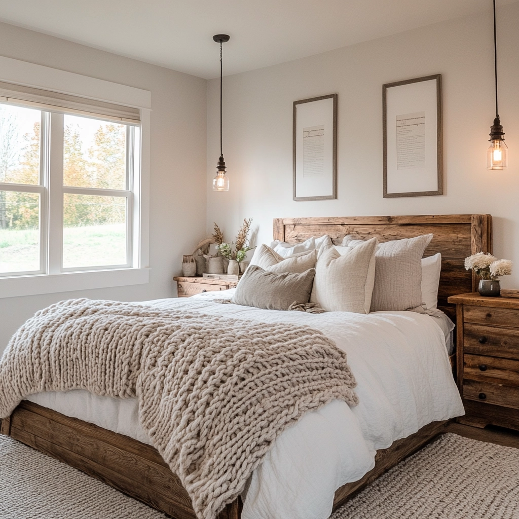farmhouse bedroom window treatments 28