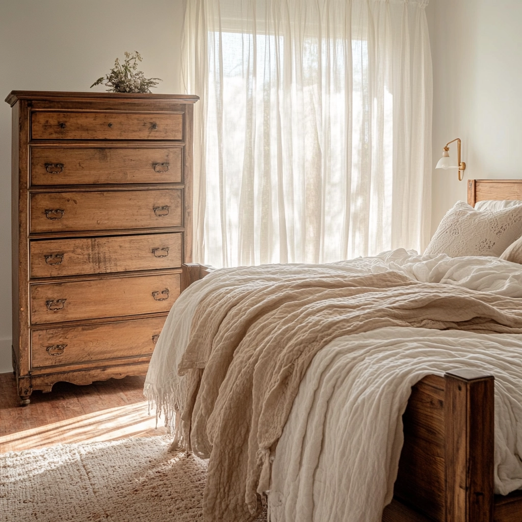 farmhouse bedroom window treatments 3
