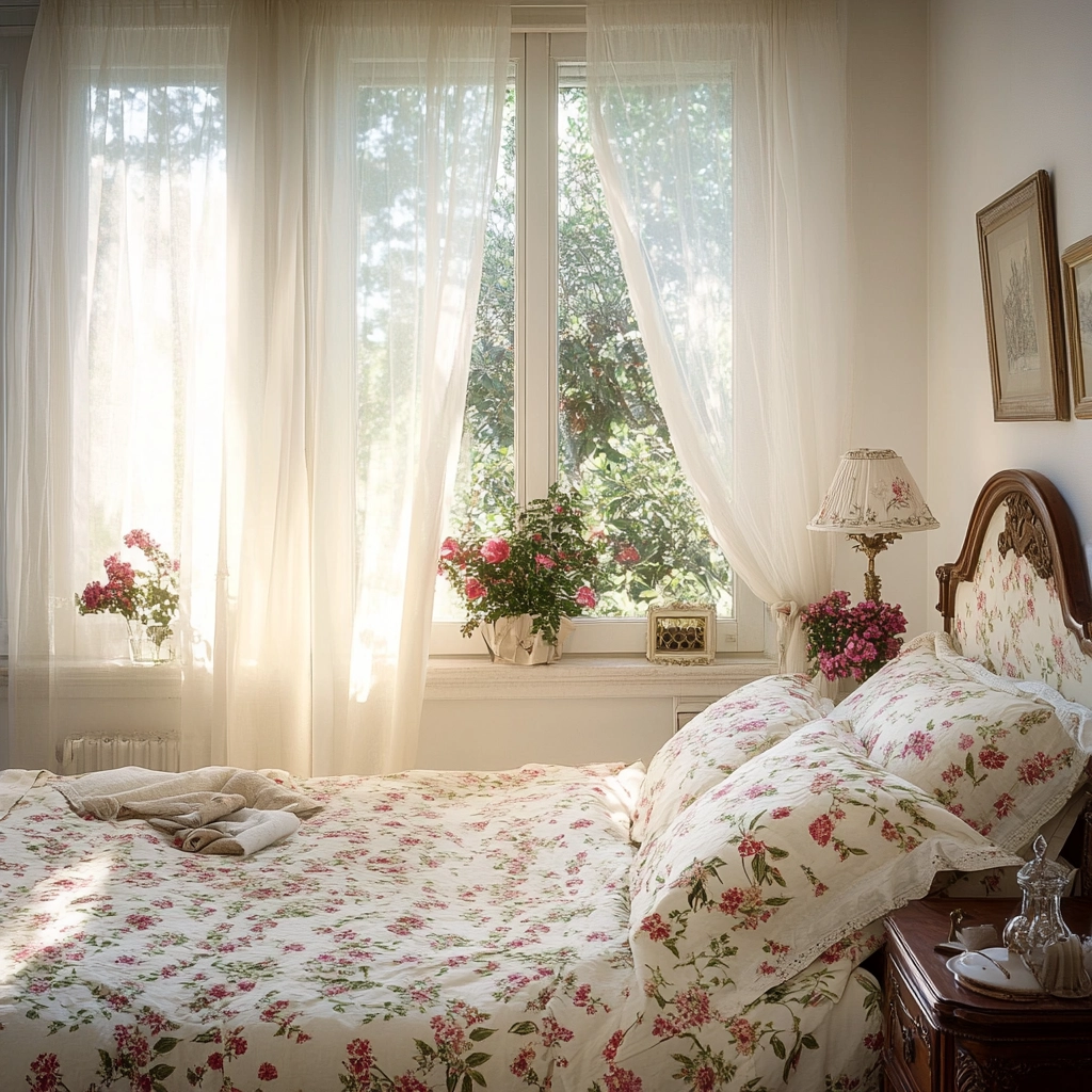 farmhouse bedroom window treatments 42