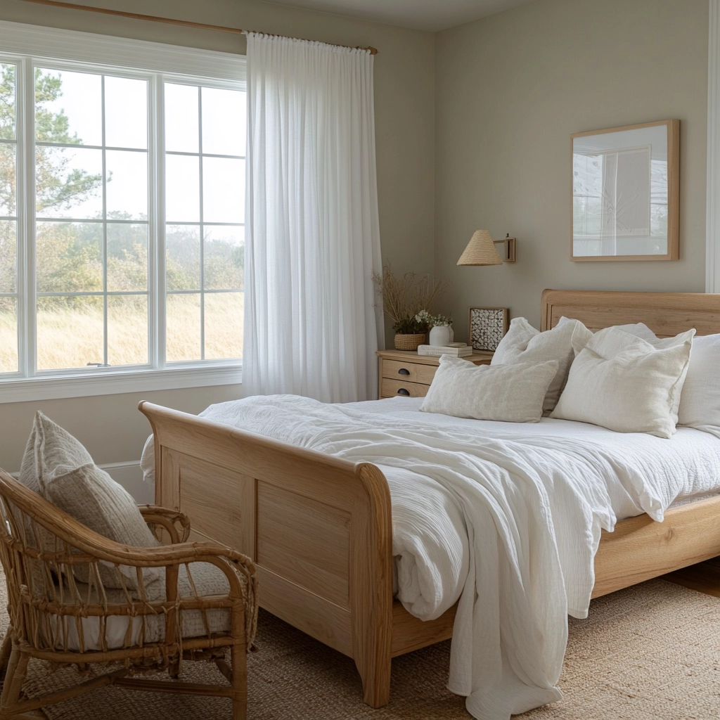 farmhouse bedroom window treatments 57
