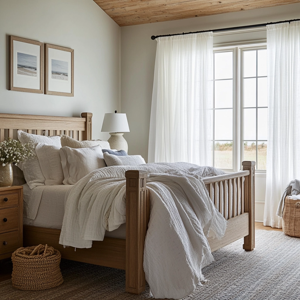 farmhouse bedroom window treatments 59