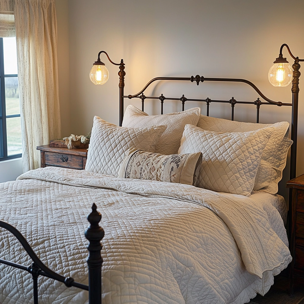 farmhouse bedroom window treatments 7