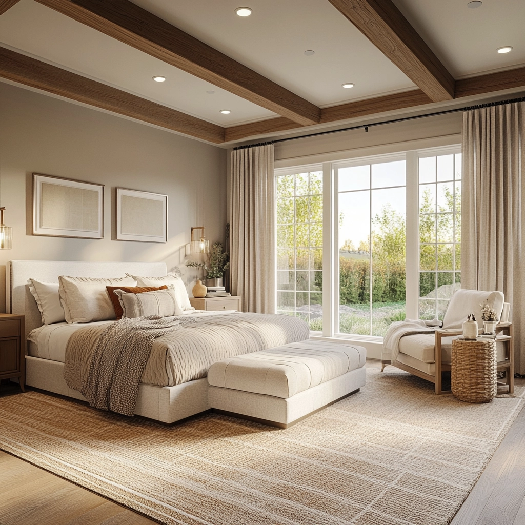 farmhouse bedroom window treatments 77