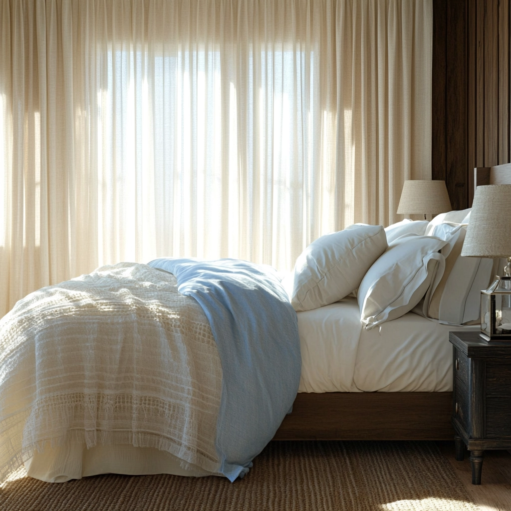 farmhouse bedroom with dark furniture 43