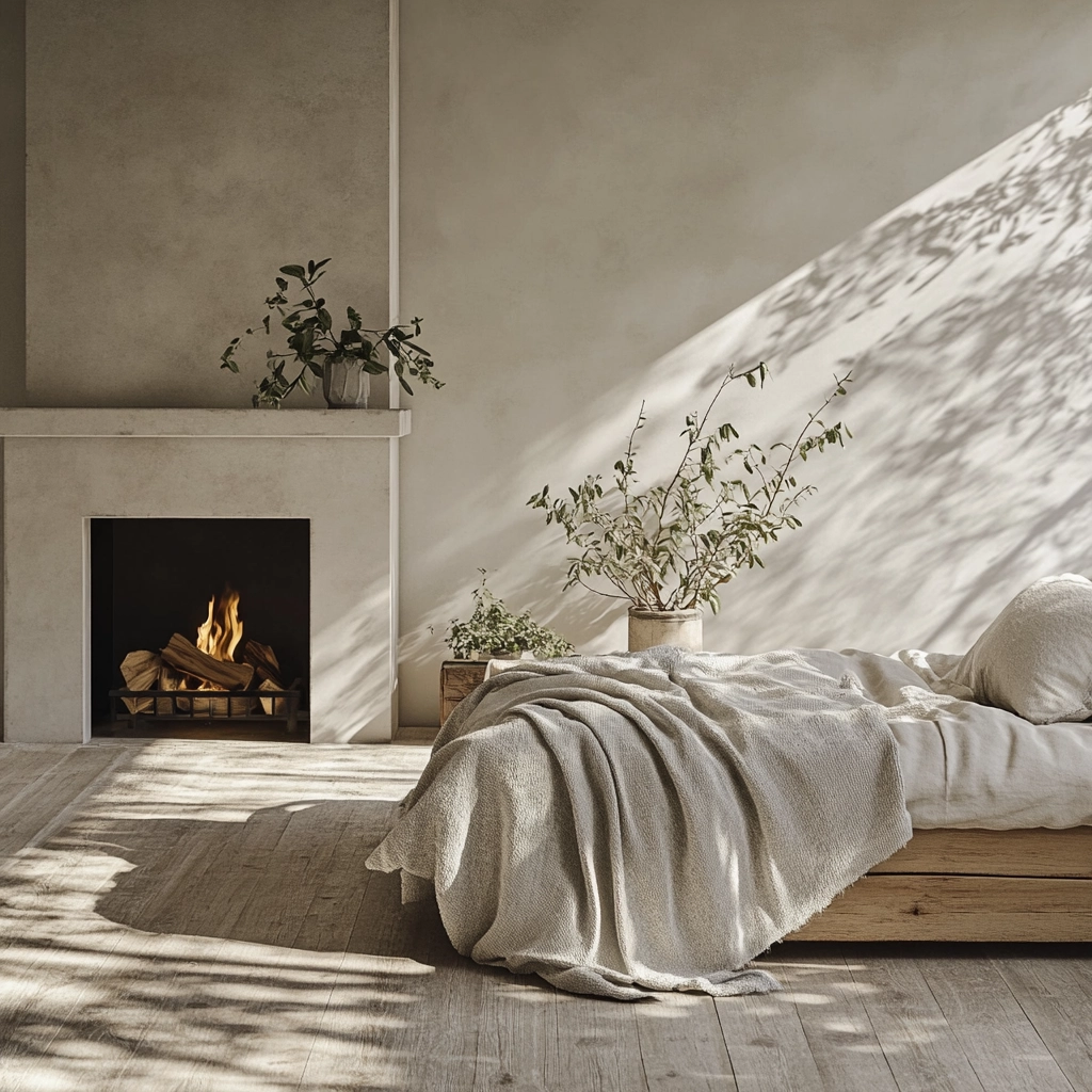 farmhouse bedroom with fireplace 10