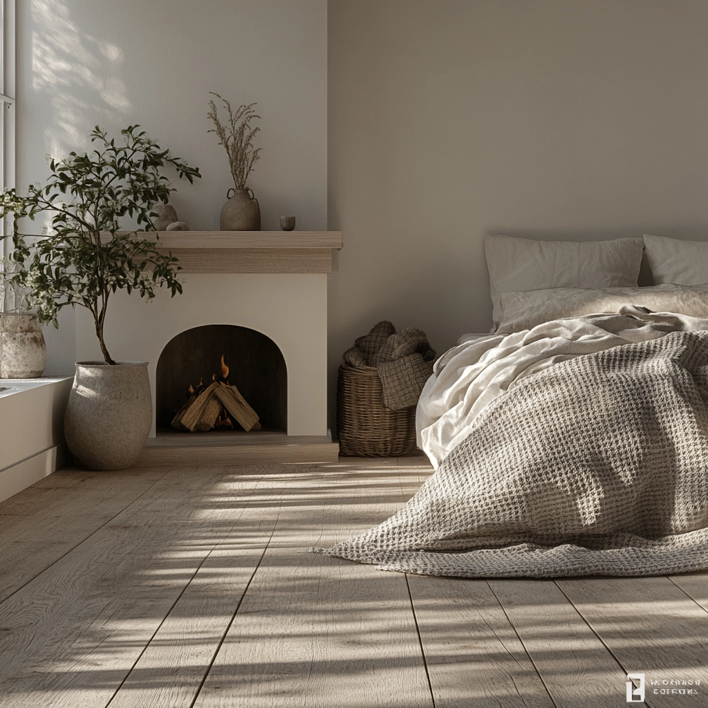 farmhouse bedroom with fireplace 12
