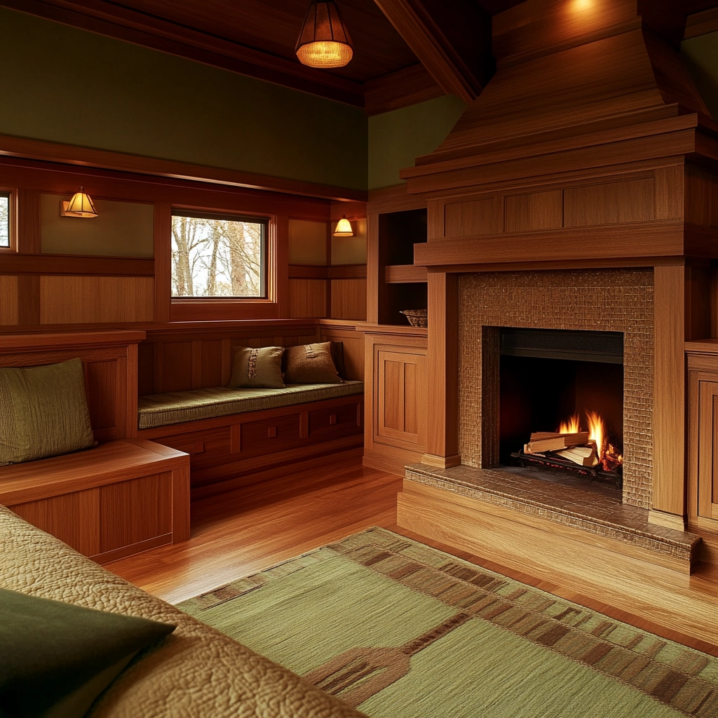 farmhouse bedroom with fireplace 59