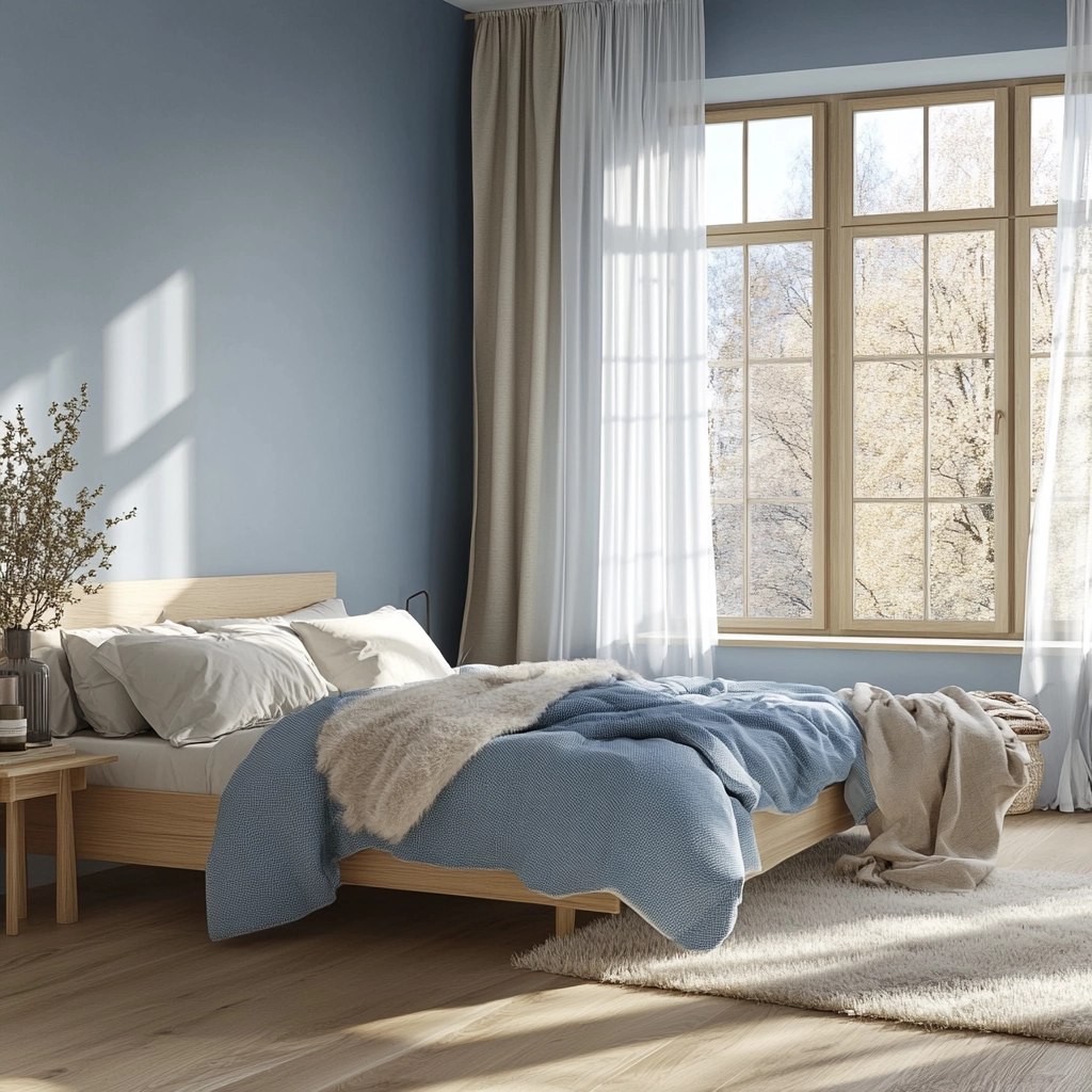 farmhouse blue bedroom 11