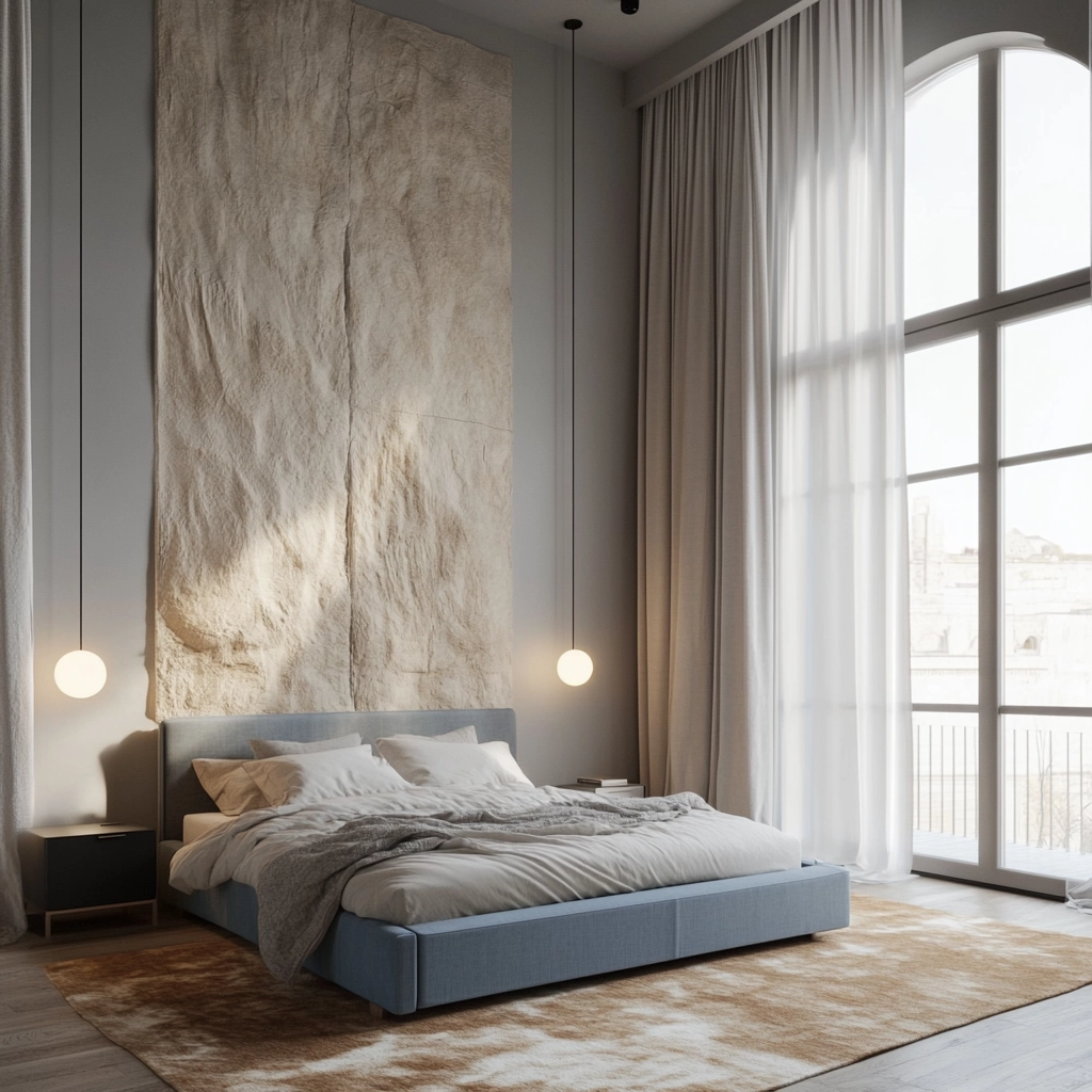 farmhouse blue bedroom 18