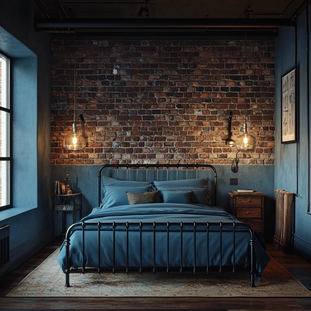 farmhouse blue bedroom 24